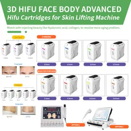 Accessoires Teile 3D Hifu -Patronen 20500 Schüsse Face Body Slimming Beauty Machine 8 Größen Patronen hohe Intensität fokussierte Ultraschall CE a