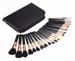 Hohe Qualität 29pcs Make -up Pinsel Set Ziegen Haar Make -up Pinsel mit Lederbeutel Augenbrauenpulver Lidschatten Concealer Pinsel Kosmetische T7229593