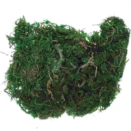 Dekorativa blommor konstgjorda mosslavsimulering falska gröna utomhus faux växter för uteplatsdekoration (20 g/liten förpackning) gräsrullmoos