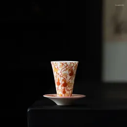 Herbata filiżanka vintage ceramiczna kubek mistrza mistrz biały kolor glazury porcelanowej z uchwytem
