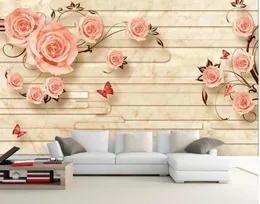 Papéis de parede 3D Flor Wallpaper Murais Flowers Modern for Living Room Home Decoration