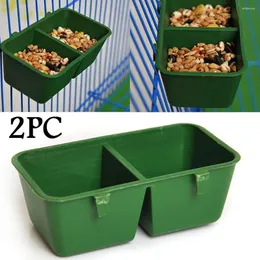 Inne zaopatrzenie ptaków 2PC 2 w 1 papuga żywnościowa miska wodna podwójna kubek karmienia plastikowe gołębie karmnik pet.