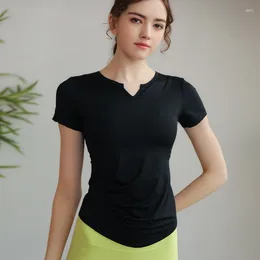 Camisas ativas camisetas esportivas feminina lycra gináste shirt women yoga top