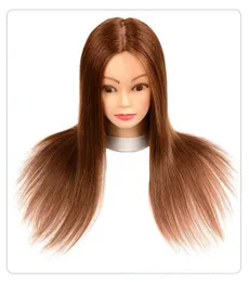 Schaufensterpuppenköpfe 100% künstliches Haar Humaner Modell Kopf zum Training von Solo -Friseur virtuelle Puppe praktizieren Frisuren Q240510