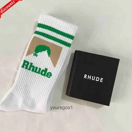 Rhude Socks Мужчины сокеты кальцетины женщин дизайнер роскошные высококачественные бренды из чистого хлопка.