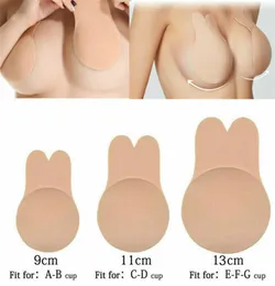 Women Push Up Bra Rabbit Ears Self Adhesive Bra Silicone Nipple Covers Stickers Breast Lift Bra Pad Invisible Strapless6101415
