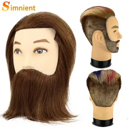 Mannequin Heads 100% Remi Human Human Mannequin Head Usado para praticar o cabeleireiro Treinamento de beleza Doll Hairstyle Q2405102