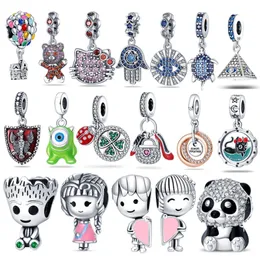 925 Sterling Silber Fit Pandoras Charms Armband Perlen Charm Creative Glamour Neues Cartoon Muster Herz
