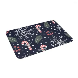 Mattor Julsnö 24 "x 16" Non Slip Absorbent Memory Foam Bath Mat för heminredning/kök/inträde/inomhus/utomhus/vardagsrum