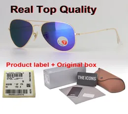 Высококачественные поляризованные пилотные солнцезащитные очки мужчины женщины 5862 мм дизайнер бренд UV400 очки для вождения пластиковые линзы с чехлами и 9235016