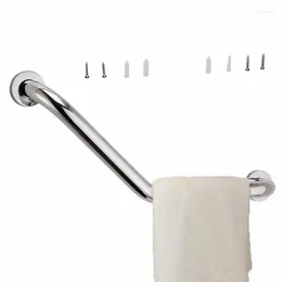 Bath Mats Bathroom Grab Bars 15.75-inch Stainless Steel Handrail With Angle Anti Slip Armrest For Elderly Injury Assist Easy To Install