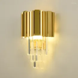 Wall Lamp Modern Golden Glass Home Bedroom Bedside Living Room Corridor Staircase Bathroom LED Art Deco Light Fixtures