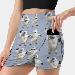 Saias abomináveis casal de boneco de neve no Natal Mulher Fashion 2024 Pant Skirt Mini Office Short