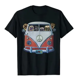 Мужские футболки kawaii pug tshirt fur nasual tops cute pug рубашка Hippie van мок