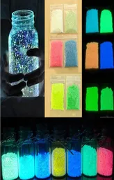 Fluorescencyjny blask w ciemnym 10 g świetliste ziarna impreza z piaskiem ziarna DIY jasna farba gwiazda życzenia butelka cząstki fluorescencyjne dla dzieci Toy2486133