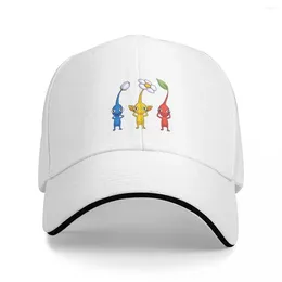 Berets Gamer Three Wise Pikmin Baseball Caps Snapback Мужчины Женские шляпы на открытом воздухе регулируем