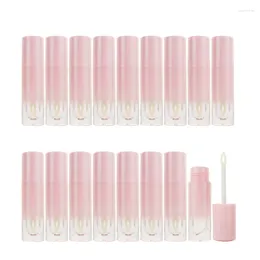 収納ボトル18pcs/pack 4ml 4g空のピンクのリップグロスチューブプラスチックリプリルリキッドリップスティックコンテナポータブルリップグロスサンプルボトル