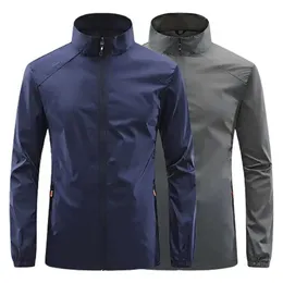 Men's Casual Shirts Sports jacket ultra light mens motorcycle fishing sun protection suit zipper board soft windproof Q240510