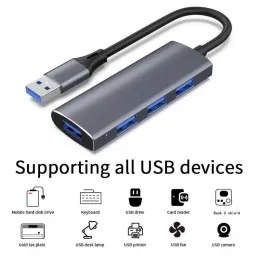 USB HUB 3 0 4 Ports USB 3.0 Adapter 5Gbps High Speed Multi USB-C Splitter for Lenovo Macbook Pro PC Accessories tipo c Cables