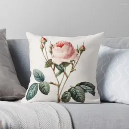 Kudde vintage redoute rose botaniska kast julomslag för s kuddar estetiska soffa vardagsrum