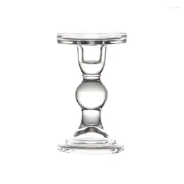 Candle Holders Cylinder European Holder Glass Baza romantyczna dom ślubny przezroczysty bougeoir en verre dekoracje oc50ch