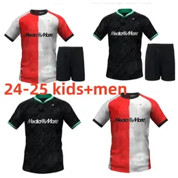 2024 25 Feyenoords Soccer Jerseys Voetbal Kids KitフットボールシャツトレーニングホームアウェイファンプレーヤーバージョンゴールキーパーMaillot Timber Danilo Dilrosun Hancko