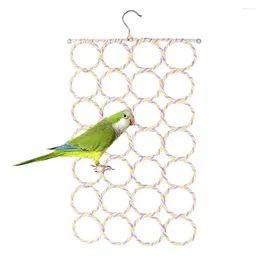 Other Bird Supplies Climbing Net Parrot Swing Toys With Hooks For Cockatoos Parakeets Lovebirds