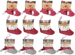 Weihnachten 3d dekorative Socken Süßigkeit Geschenktüte Mini Weihnachtsstrümpfe Weihnachtsbaumdekorationen5477389