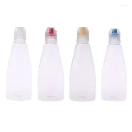 Förvaringsflaskor honung klämbar flaska med skyddande lock 400 g kapacitetsstorlek återanvändbar för hemkök smaksättningsorganisation