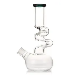 13 Inch 9MM Thickness Large Scale Heady Glass Bong Hookah Glass Bong Dabber Rig Recycler Irregular Bentover Water Bongs Smoke Pipe 14mm Female Joint US Warehouse