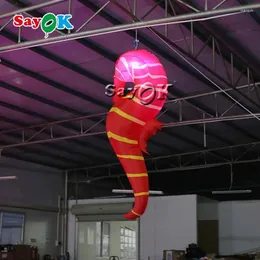 Decorazione per feste 6.56fth Giant gonfiabile Modello di cavalluccio marino con remoto Air Air Blower per Bar Concert Club