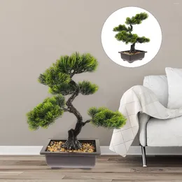 Flores decorativas Decorações de mesa Plantas falsas Casa Bonsai Artificial Home Indoor Light Cute Tree