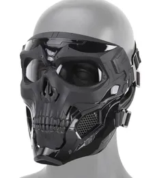 Halloween Skeleton Airsoft Mask Full Face Skull Cosplay Cosquerade Party Mask Game Combat Game Game Game Face Stregtion Mas Y5495508