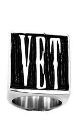 Fanstreeel Nome su misura ad anello gioiello in acciaio inossidabile 3 lettere numeri veterinari Iniziali alfabeto anello personalizzato personalizzato 2916595