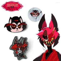 Party Supplies Anime Cosplay Hazbin El Brooch Demon Alastor Metal Enamel Badge Backpack Clothes Lapel Pins Jewelry Fans Gifts