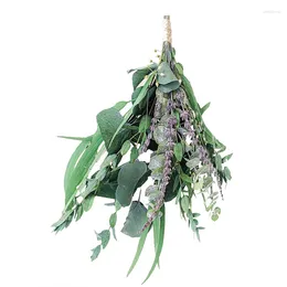 Flores decorativas eucalipto e lavanda luxuosa decoração de chuveiro buquê perfeito para ambiente doméstico natural de fácil instalação fácil