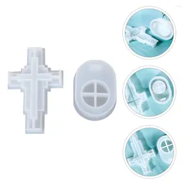 Candle Holders 1 Set Cross Shape Holder Molds Silicone Stick Making