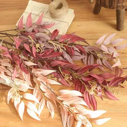 装飾的な花人工竹の葉の枝のための家の装飾のための偽の花