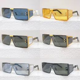 Стильные мужчины Titanium Shield в форме Wonder Boy Sunglasses Дизайнер с негабаритной экраниной рамой Grand Noble Модные солнцезащитные очки BPS-102c