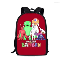 Backpack Harajuku Notebook para estudantes de bolsas escolares Garten of Banban 3D Imprimir mochilas de laptop para meninos da prova d'água Oxford Oxford