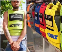 Erkek yelekleri 2022 hip hop rap şarkıcısı mc yelek tankı üst moda yeni tasarım yeni tasarım üst st moda taktik tank üstü colete tatico chaleos para hombre t240510