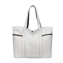 Canvas large capacity women's large capacity Daily20L canvas handbag multi-pocket shoulder bag satchel Stylish