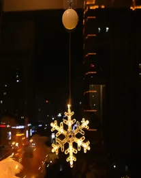크리스마스 LED 3D 라이트 창 장식 빨판 홀리데이 램프 배터리 홈 데코어를위한 조명 Xmas 새해 1715102
