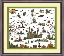 Die Witch Decor -Gemälde, handgefertigter Kreuzstichsticksticke -Nadel -Sets gezählt, zählte Druck auf Leinwand DMC 14CT /11CT6144110