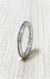 Profesjonalna diomonique symulowana diamentowa pierścienie 18k białe złoto Płytą opaskę Wedding Rozmiar 6 7 8 Love Forever Ring Akcesoria z J6989806