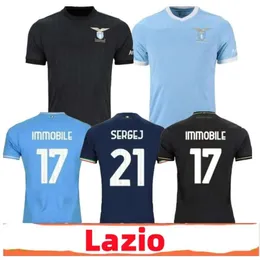 2024 Maglie da calcio da 50 anni Anniversario Lazio 50 ° 2023 2024 Immobile Luis Bastos Sergej Badelj Lucas J.Correa Zaccagni Men GK Kit Shirt da calcio