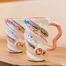 Kubki Śliczne śniadanie espresso spersonalizowana sublimacja z pokrywką i słomką popołudniową herbatę Taza Ceramica Ceramic Coffee Cup