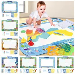 Powtarzające się graffiti Magic Water Canvas wielokrotnego użytku litera/liczba/zwierzęcy/wzór owoców Montessori Rysunek trwały dla dzieci w wieku 3-8 240511