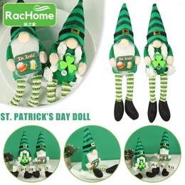 Favore a gamba lunga St.Patricks Day Gnome Green Clover Plush Doll Decorazioni per la casa Rudolph Irish Leprechaun