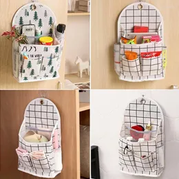 Storage Bags Fabric Hanging Bag Student Dormitory Bathroom Wall Mounted Behind The Door Shelf Split-format Small Cloth